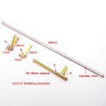 RC Boat Model 2mm Drive Shaft Strut Bracket Metal Shaft Sleeve for 1/200 1/350 Scale Simulation RC Boat Marine Aircraft Carrier