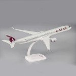 A350-1000 Qatar Airways 1:200 Scale A350 Plastic Abs Assembly Aircraft Model Collection Display Toy Building Blocks Gift