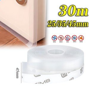 Self Adhesive Window Door Seal Strip Silicone Windproof Silicone Windshield Weather Tape Strip Door Bottom Home Sealing Strip