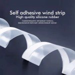 Door Bottom Seal Strip Windproof Strip Sealer Stopper Door Bottom Guard Double Protector Doorstop for Shower Home Doors Gaps