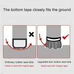 Silent Door Sealing Strip with Brush Windproof Dustproof Insectproof Thickened PVC Door Draft Stopper Bottom Weather Stripping