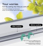 Door Bottom Seal Strip Windproof Strip Sealer Stopper Door Bottom Guard Double Protector Doorstop for Shower Home Doors Gaps