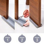 Windproof Seal Strip Draught Excluder Stopper Door Bottom Guard Double Protector Doorstop Dust-proof Blocker Sealer Soundproof