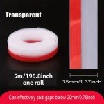 5M Door Bottom Seal Strip Weather Window Rubber Seal Weatherstrip Windproof Dust Self Adhesive Door Windshield Sealing Tape