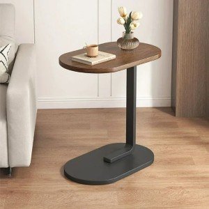 Household Compact Tea Table C Shaped Side Table Modern Light Luxury Style Small Coffee Table Living Room Portability Furniture