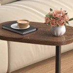 Household Compact Tea Table C Shaped Side Table Modern Light Luxury Style Small Coffee Table Living Room Portability Furniture