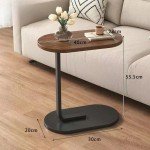 Household Compact Tea Table C Shaped Side Table Modern Light Luxury Style Small Coffee Table Living Room Portability Furniture