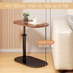 Couch Side Table, TV Tray Table, Couch Arm Tray Tables, Small Side Tables Living Room, C Shaped End Table Couch Slide Tables