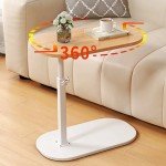 Couch Side Table, TV Tray Table, Couch Arm Tray Tables, Small Side Tables Living Room, C Shaped End Table Couch Slide Tables