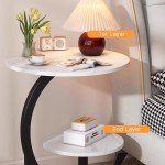 Nordic Sofa Side Table Light Luxury Living Room Home Small Coffee Corner Table Simple Modern Bedside Round Table