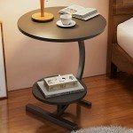 Nordic Sofa Side Table Light Luxury Living Room Home Small Coffee Corner Table Simple Modern Bedside Round Table