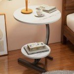 Nordic Sofa Side Table Light Luxury Living Room Home Small Coffee Corner Table Simple Modern Bedside Round Table