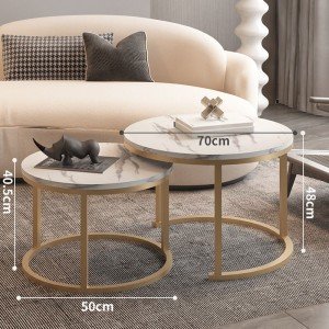 Tea Tables Living Room Home Round Table Small Apartment Sofa Side Tables Light Luxury Modern Simple Small Table Balcony Mesas