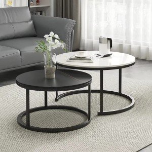 Luxury Modern Coffee Tables Living Room Nordic Minimalist White Coffee Tables Round Glam Table Basse De Salon Home Furniture