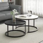 Luxury Modern Coffee Tables Living Room Nordic Minimalist White Coffee Tables Round Glam Table Basse De Salon Home Furniture