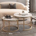 Tea Tables Living Room Home Round Table Small Apartment Sofa Side Tables Light Luxury Modern Simple Small Table Balcony Mesas
