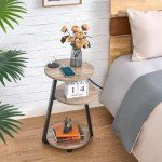 Coffe Table With Charging Station Side Table Accent Table With 3-Tier Shelves Coffee Tables for Living Room Mesas Furniture Home