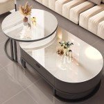 Corner Tables Furniture Lifting Center Table Coffe Living Room Coffee Salon Nordic Round Table Basse De Salon Side Rattan Set