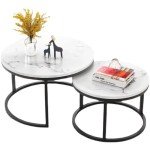 Nordic Simple Coffee Table Modern Creative Home Round Coffee Table Living Room Advanced Sense Iron Art Light Luxury Size Circle