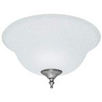 White Linen Glass Bowl by Hunter Fan Company