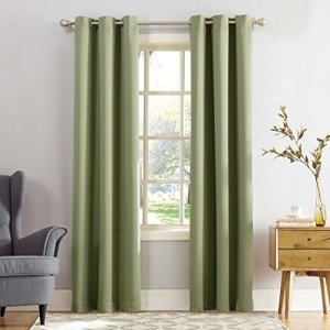 Sage Green Energy-Saving Blackout Curtain Panel 40"x84