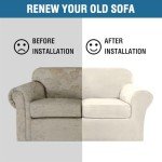 Plush Velvet Stretch Sofa Covers for Medium Couch
