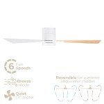 Bali 42in Smart Flush Mount Ceiling Fan with Remote