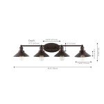 Jonathan Y 4-Light Metal Vanity Light - Oil Rubbed Bronze