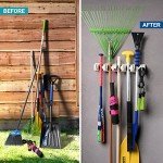 Wall-Mounted Mop and Broom Holder Organizer