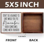 Funny Bathroom Quotes Wooden Box Sign Decor