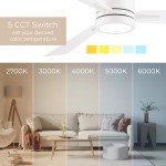 Bali 42in Smart Flush Mount Ceiling Fan with Remote