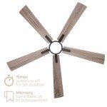 Bali Smart 52in Ceiling Fan with LED Light & Remote