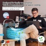 LEAEYFE Portable Air Conditioner with Color Lights