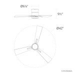 Bali 42in Smart Flush Mount Ceiling Fan with Remote