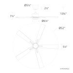 Bali Smart 52in Ceiling Fan with LED Light & Remote