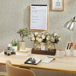 Mason Jar Centerpiece Set with Wood Tray
