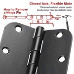 30 Pack Matte Black 3.5 Inch Door Hinges