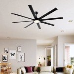 64-Inch Industrial Ceiling Fan with Light & Remote