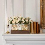 Mason Jar Centerpiece Set with Wood Tray