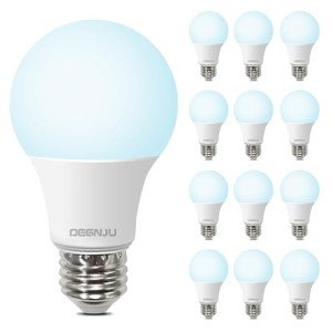 Daylight LED Light Bulbs 5000K, 12 Pack