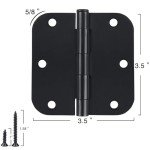30 Pack Matte Black 3.5 Inch Door Hinges