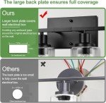 Matte Black 4-Light Vanity Light Fixture