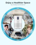 MOOKA Large Room Air Purifier with True HEPA