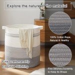 OIAHOMY 100L Woven Laundry Hamper Basket - Gray