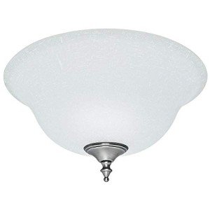 White Linen Glass Bowl by Hunter Fan Company