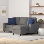 Gray L-Shaped Upholstered Sectional Sofa with Ottoman