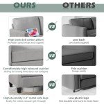 72" Grey 3-Seater Couch with USB Ports