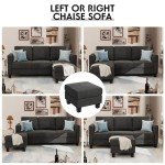 L-Shaped Convertible Sectional Sofa - Dark Gray