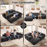 Ovio 104" Grey Cloud Sectional Sofa with Chaise