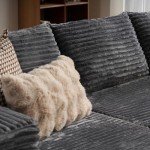 Ovio 104" Grey Cloud Sectional Sofa with Chaise